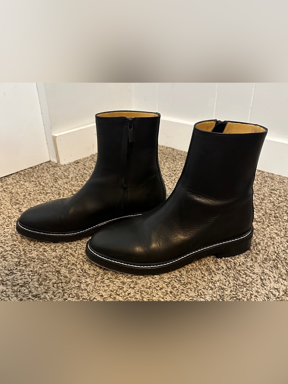 Jenni Kayne Blake Ankle Boot Black Leather Zip EU 40 US 9.5/10 - Picture 3 of 11